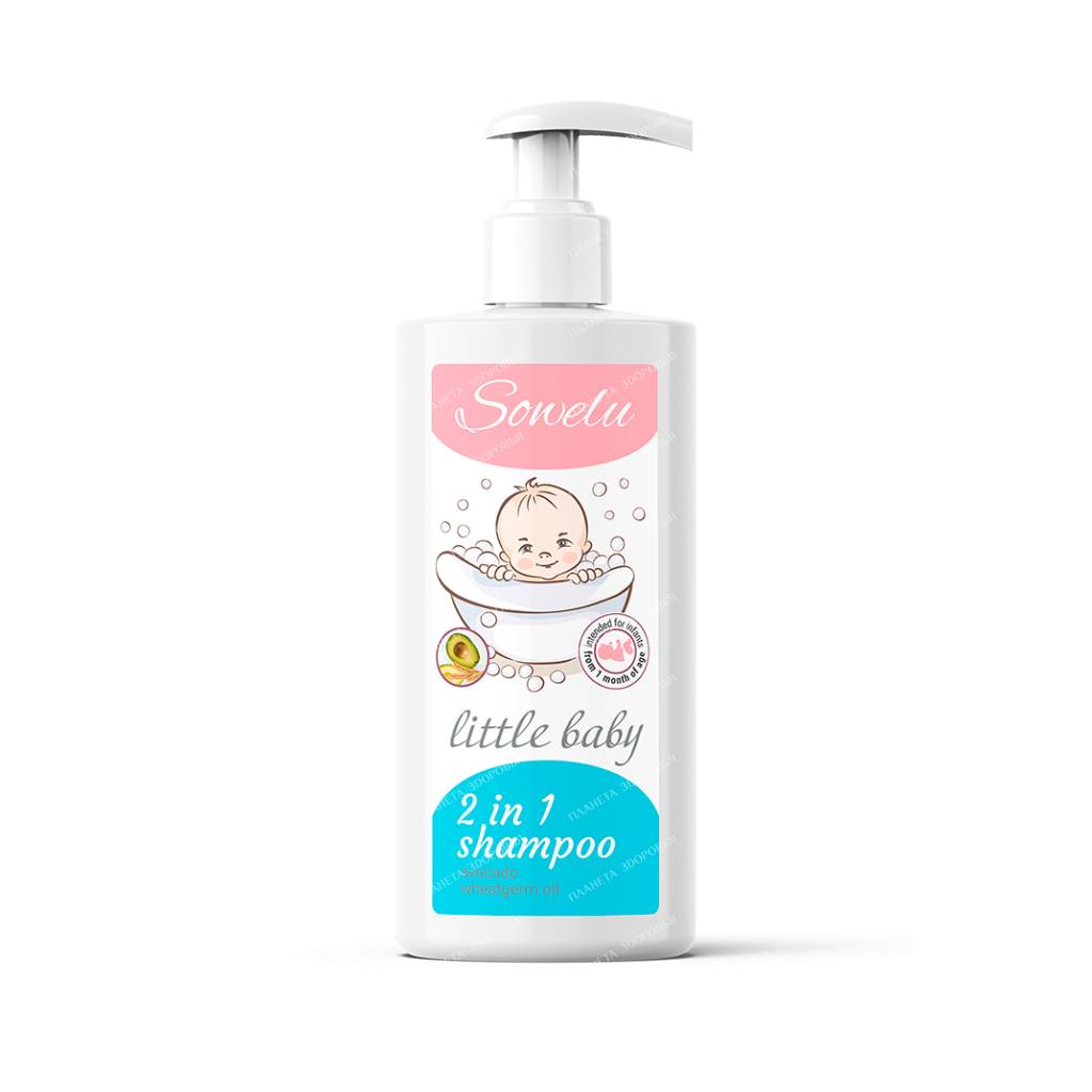 Sowelu little baby Shampoo 2 in 1 for children with avocado and wheat germ oil, 300 ml