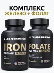UltraBalance Folate + Iron Complex Dietary Supplement Capsules 180 Count #1