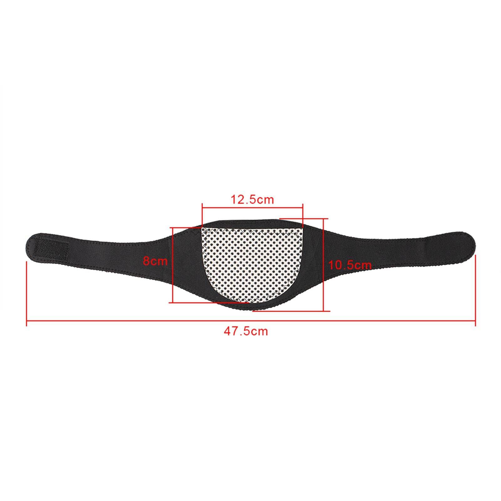 Tourmaline Self-Heating Neck Collar with Bamboo Charcoal and Magnets, Black #11