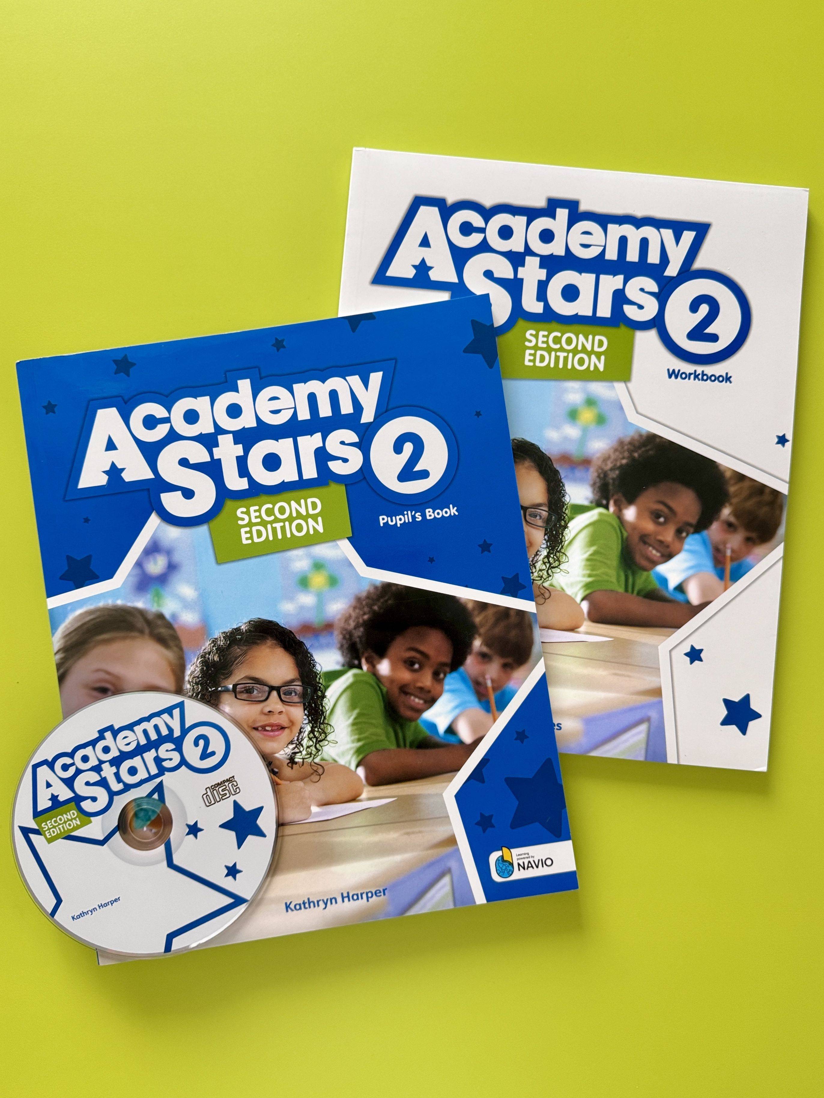 Academy Stars 2 SECOND Edition: Students Book + Workbook (учебник и рабочая тетрадь) + CD | Academy Stars 2 Second Edition: Student's Book + Workbook + CD