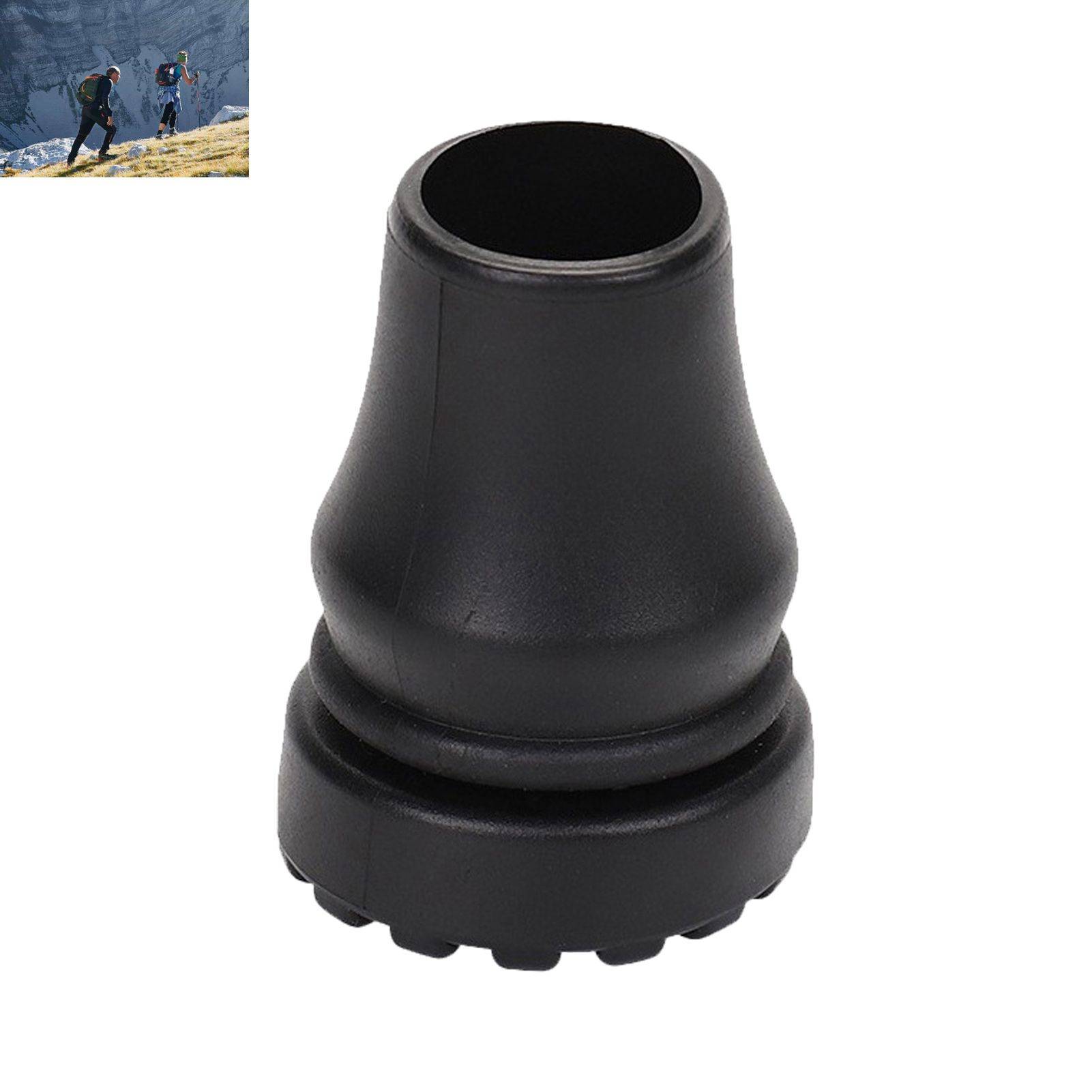 Round black rubber cane tip 22 mm #8