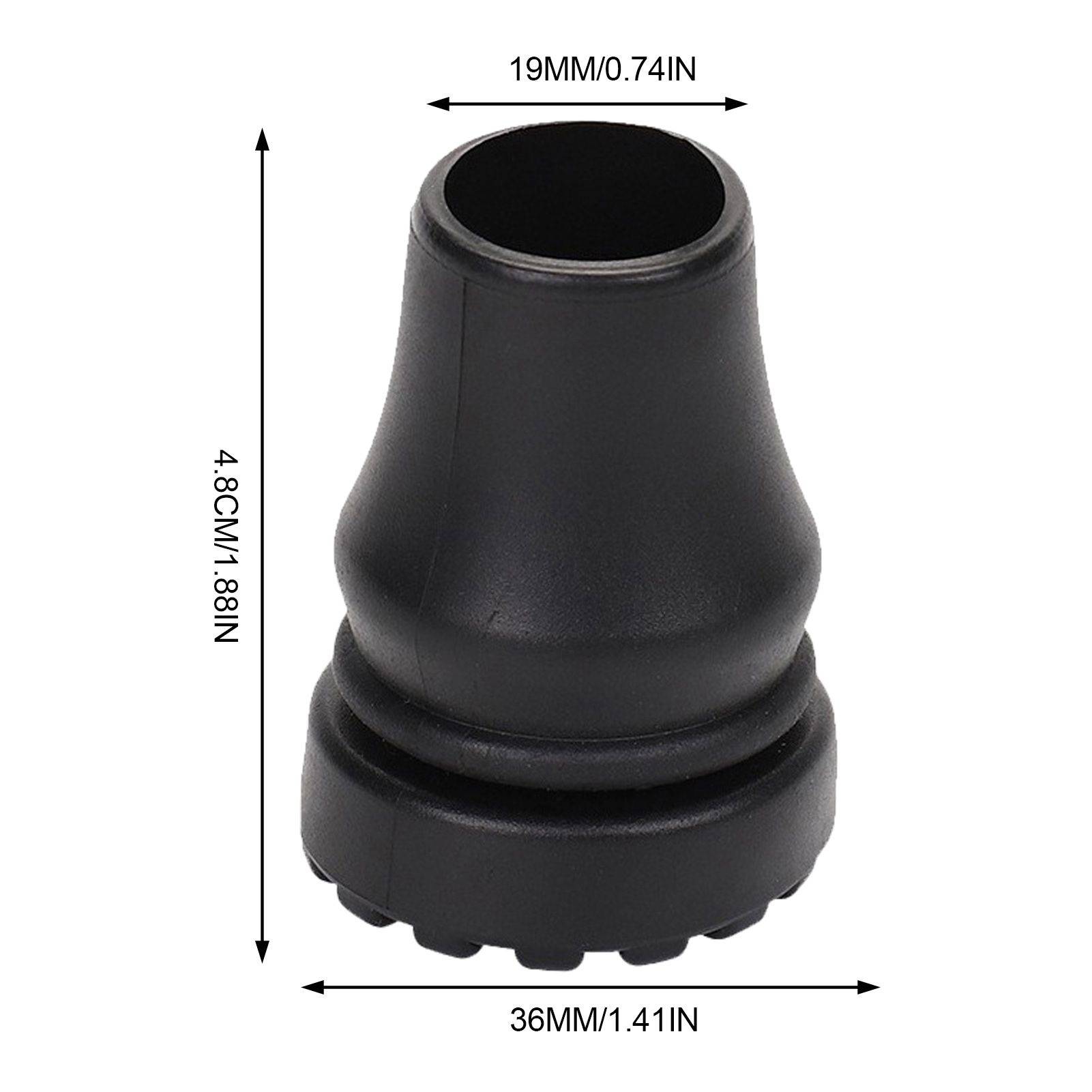 Round black rubber cane tip 19 mm #7