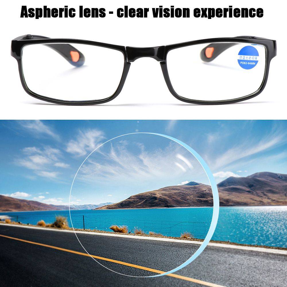 Foldable Computer Glasses Polycarbonate Frame +1.00 #10