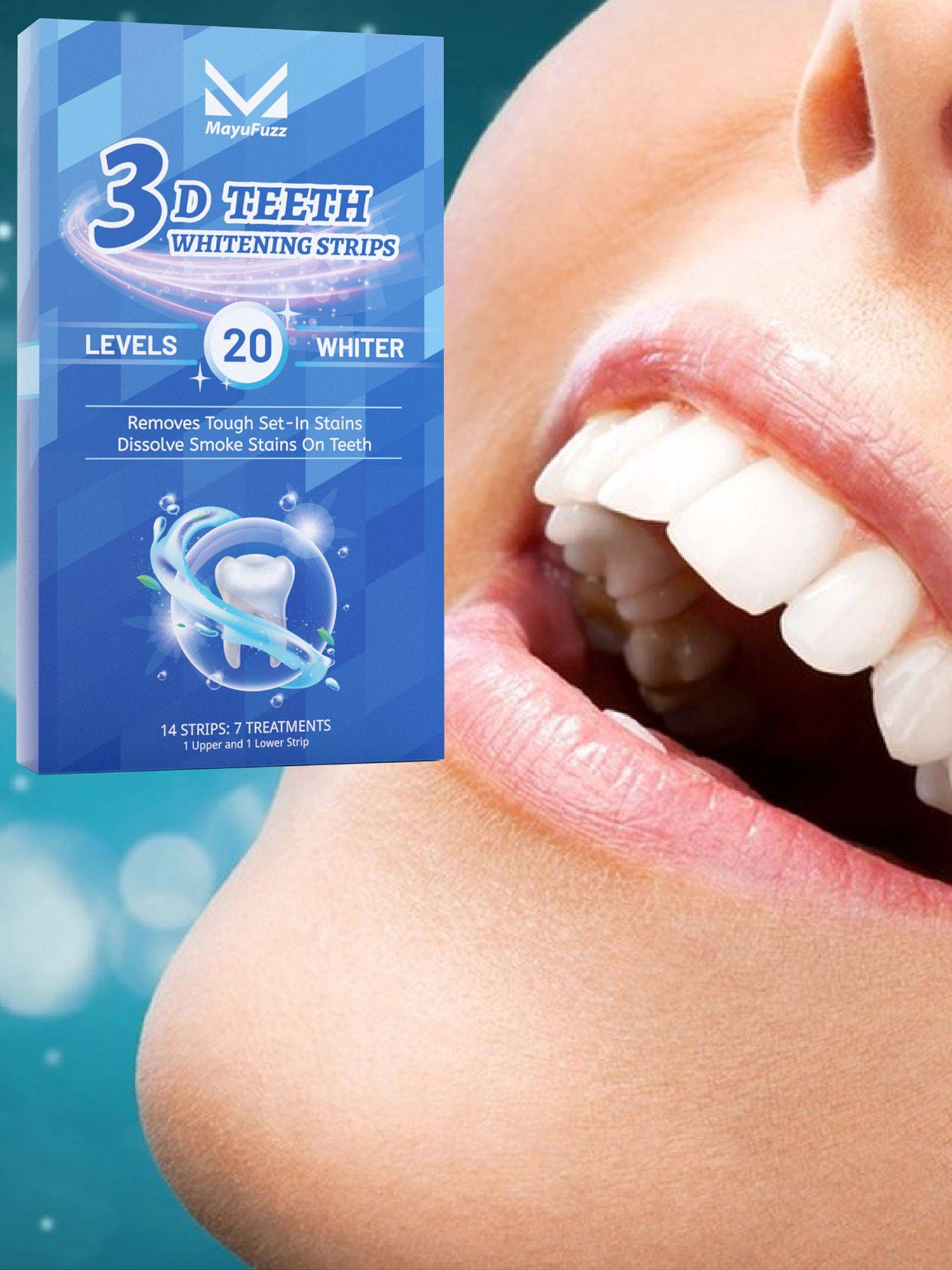 Mayufuzz Teeth Whitening Kit – 7 Pairs, Safe for Enamel, Removes Coffee, Tea & Smoke Stains #6