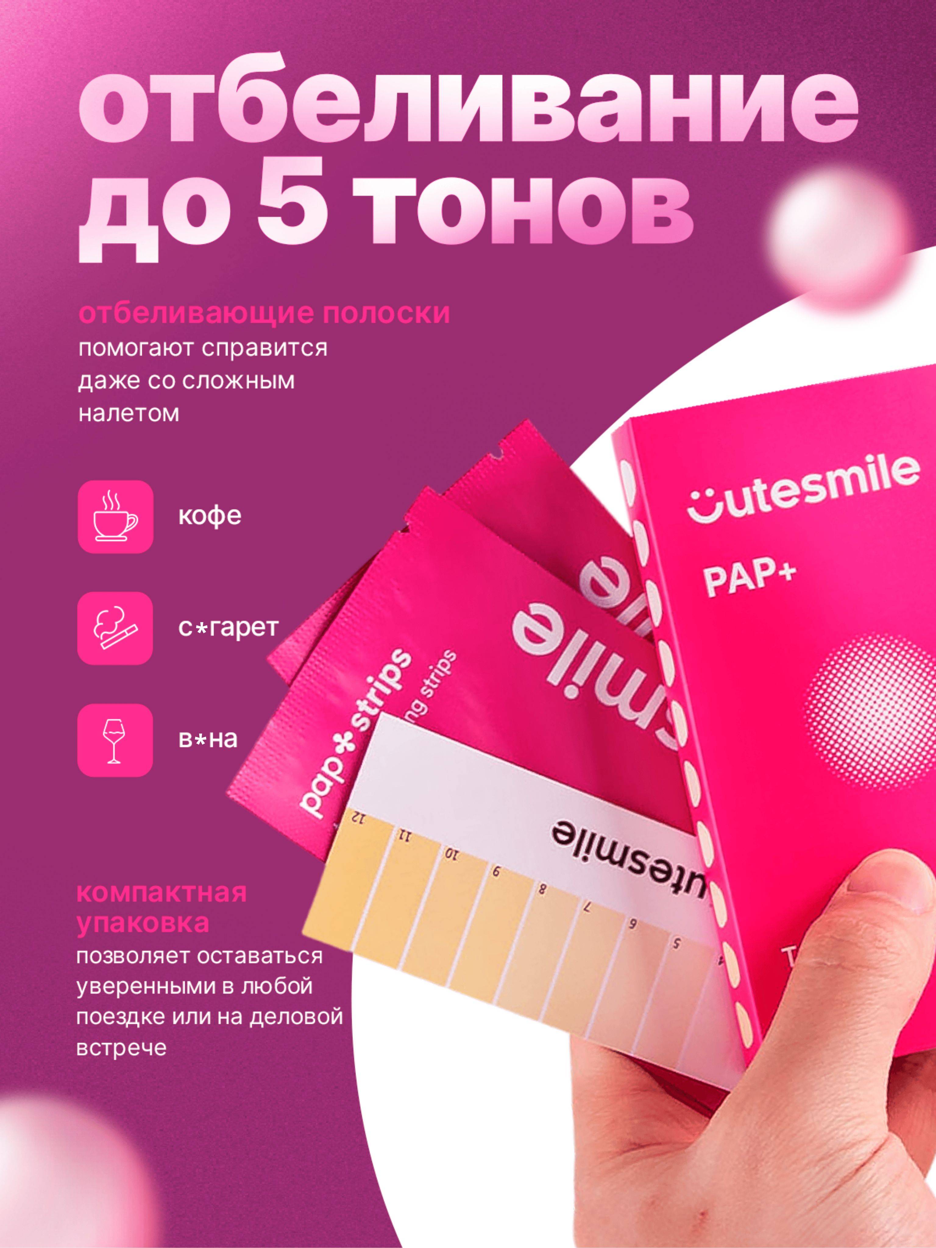 Cutesmile PAP+ Whitening Strips, 14-Day Kit, 28 Strips for Sensitive Teeth #2