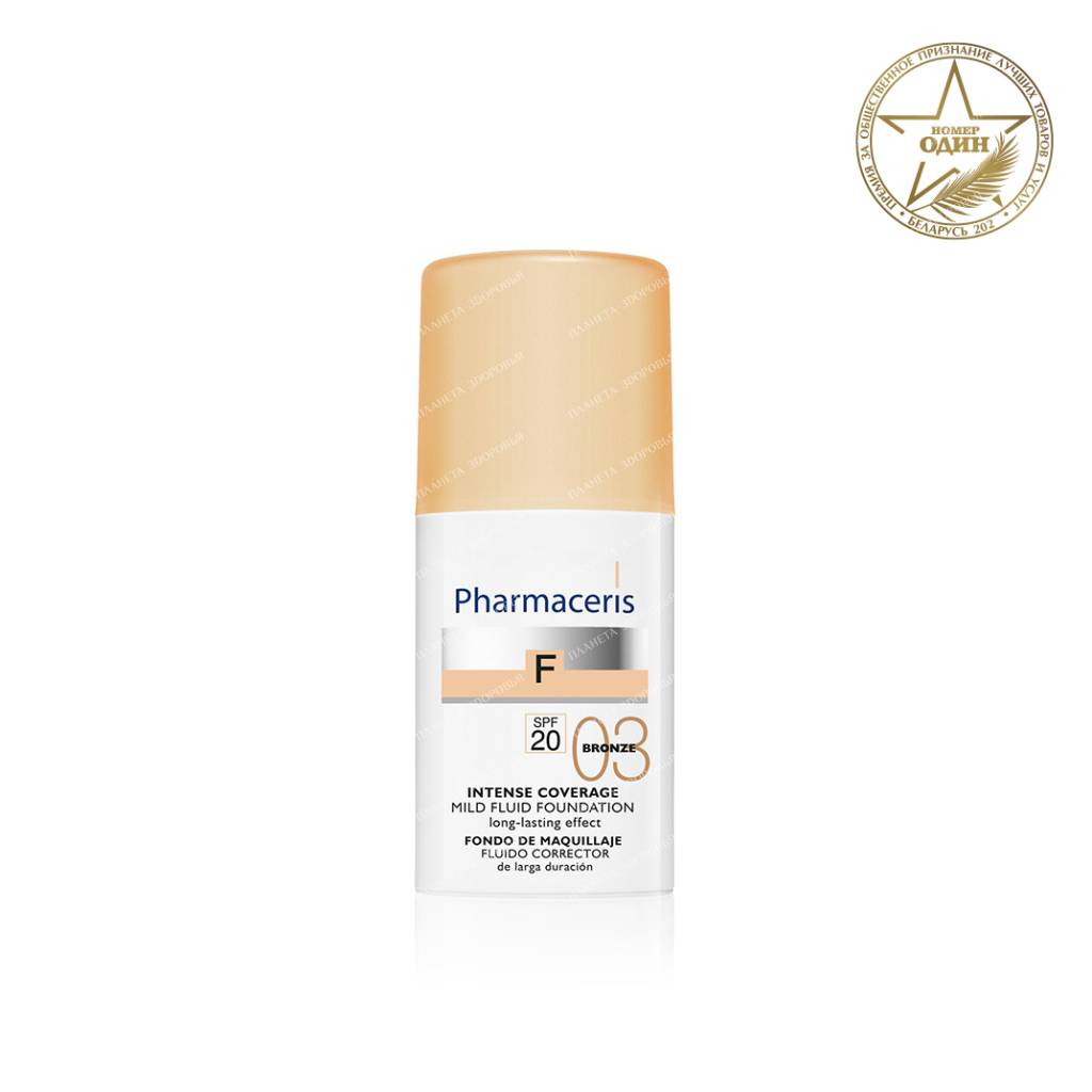 Pharmaceris F Gentle Foundation Fluid SPF 20 (Tone: 03 Bronze), 30 ml