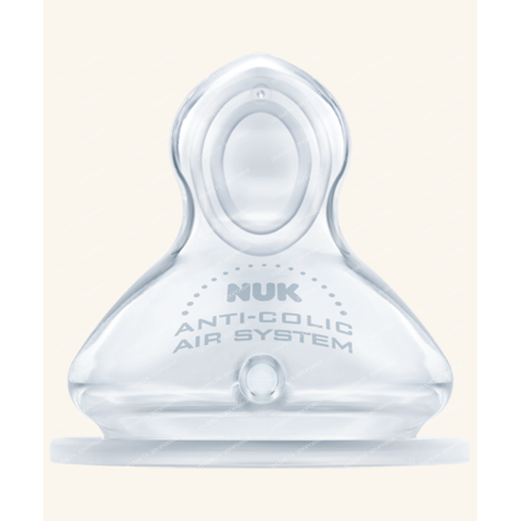 NUK FirstChoicePlus Anti-colic. nipple orthodontist, silicone, small resp. for food "S", river 1 10709262