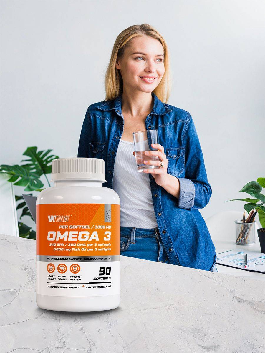 Soul Way OmegaZen Omega 3 Fish Oil 1000mg (540 EPA / 360 DHA) 90 Capsules #9