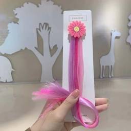 Girls' Hair Clips with Bows and Gradient Strands #1
