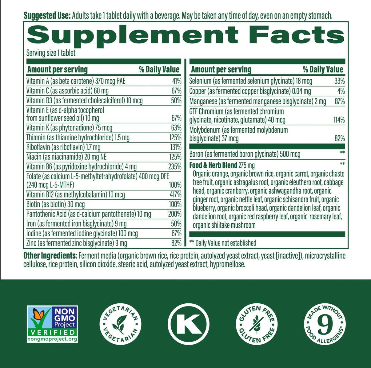 MegaFood Women One Daily Multivitamin - 30 Tablets #2