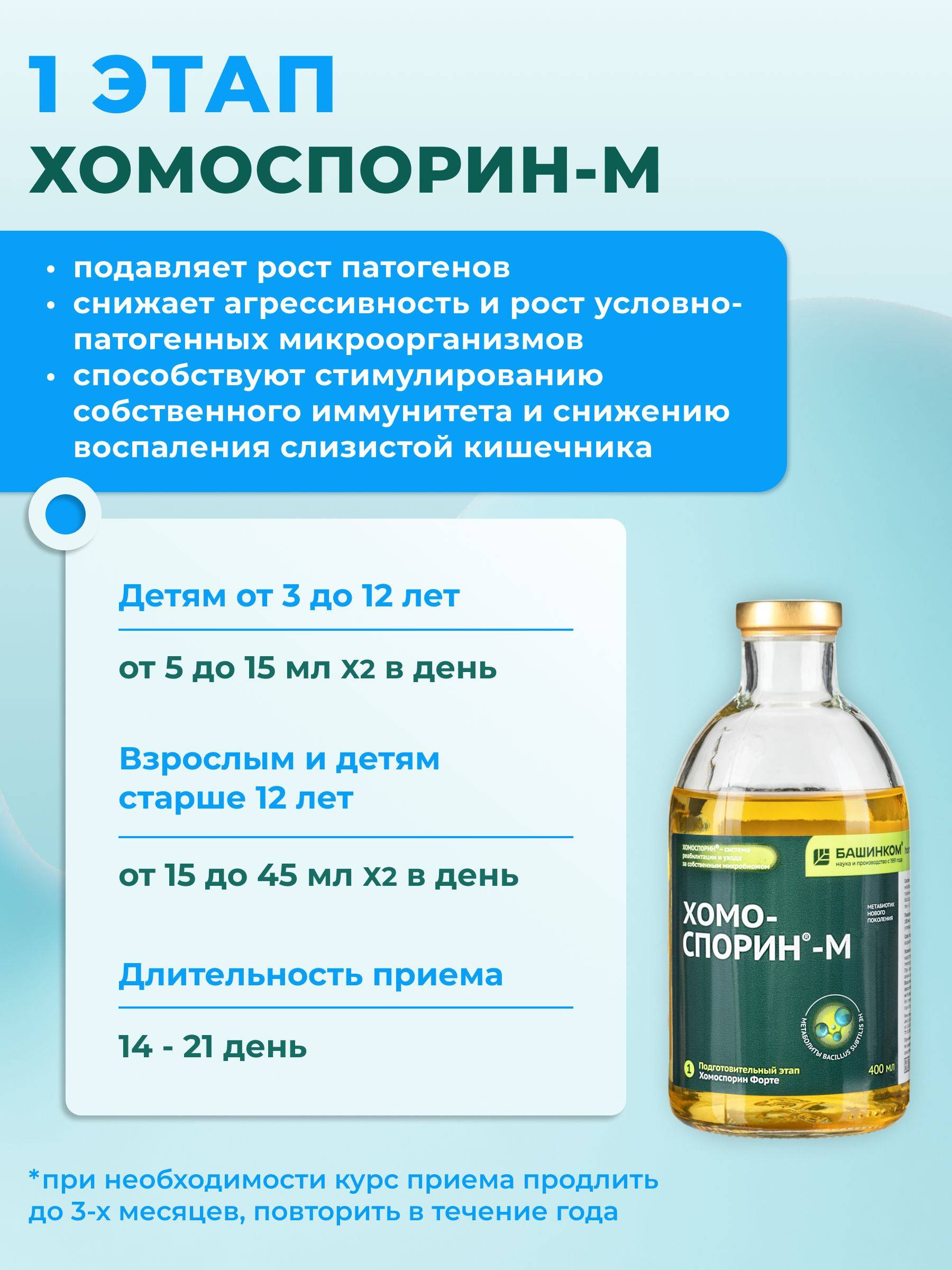 Homosporyn Maximum Course 7 x 400 ml liquid GI dietary supplement #5
