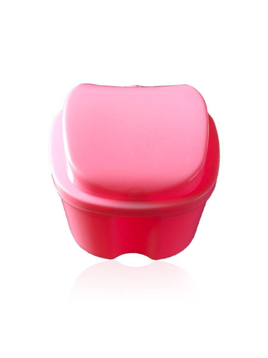 Blue Apple-Shaped Denture & Mouthguard Storage Container, Universal, 1 Count #3
