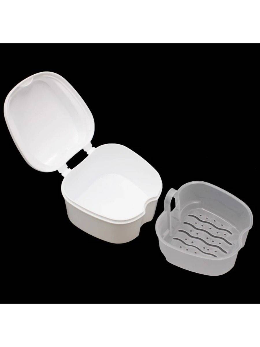 Blue Apple-Shaped Denture & Mouthguard Storage Container, Universal, 1 Count #4