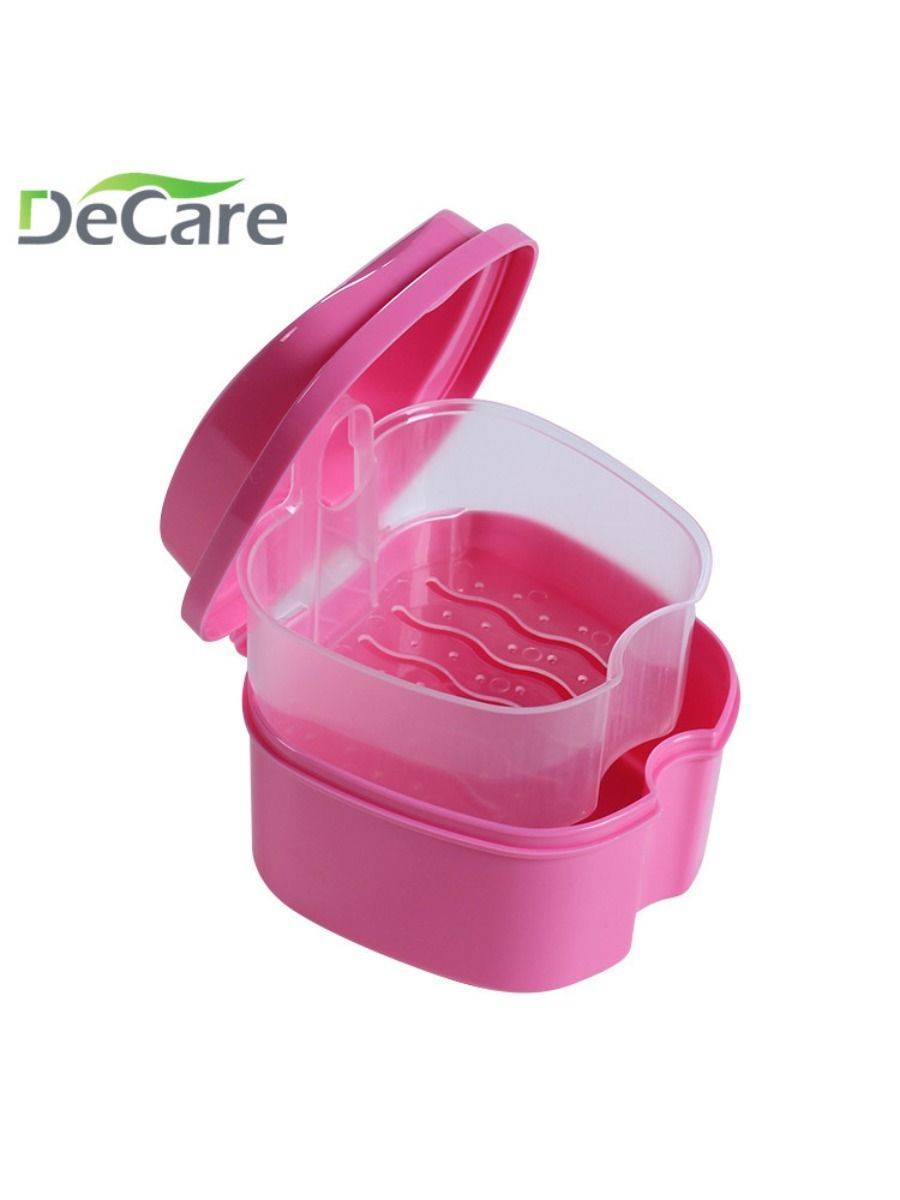 Blue Apple-Shaped Denture & Mouthguard Storage Container, Universal, 1 Count #2