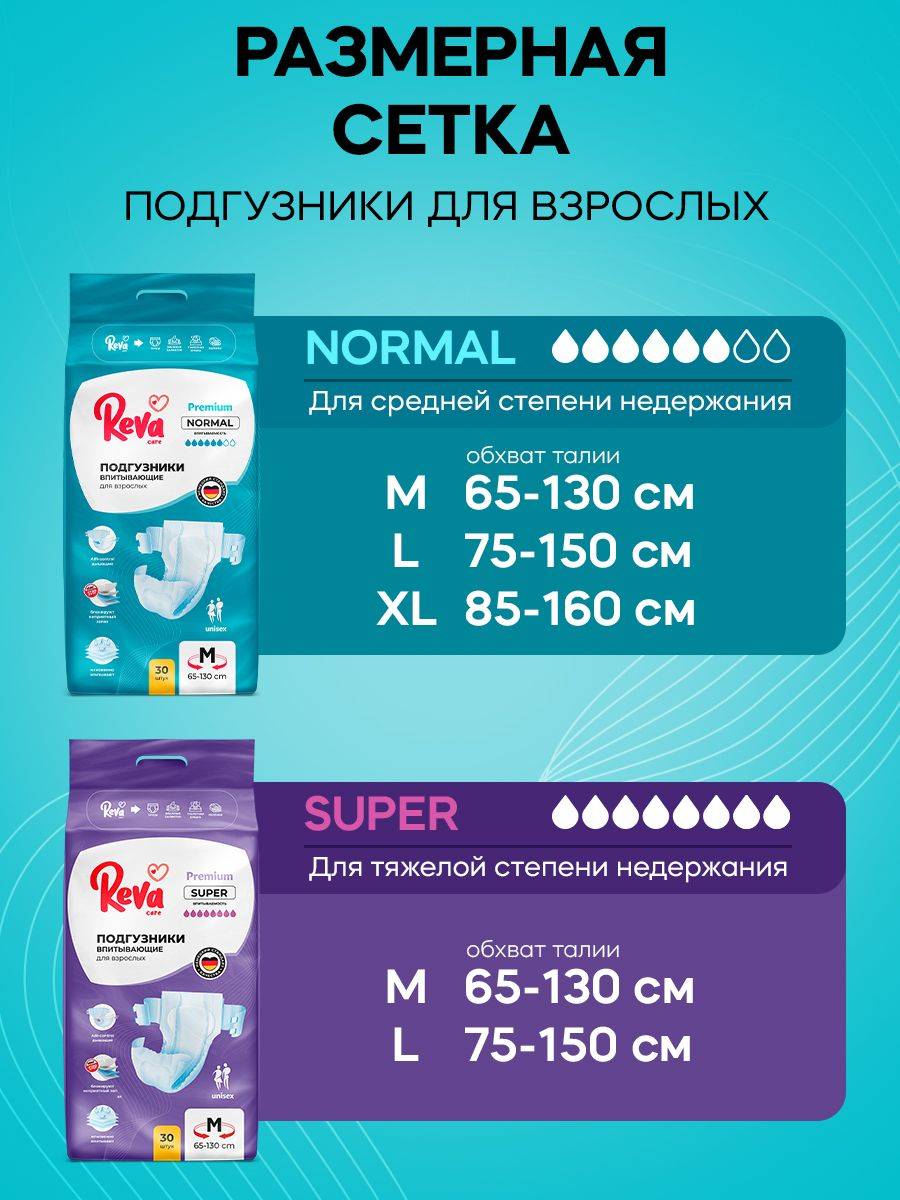 Reva Care Adult Diapers M, 10 Count, White, Hook-and-Loop Fastening #7
