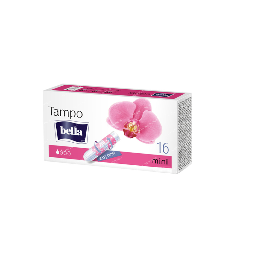 Tampo Bella mini Tampons for women without applicator premium comfort, 16 pcs