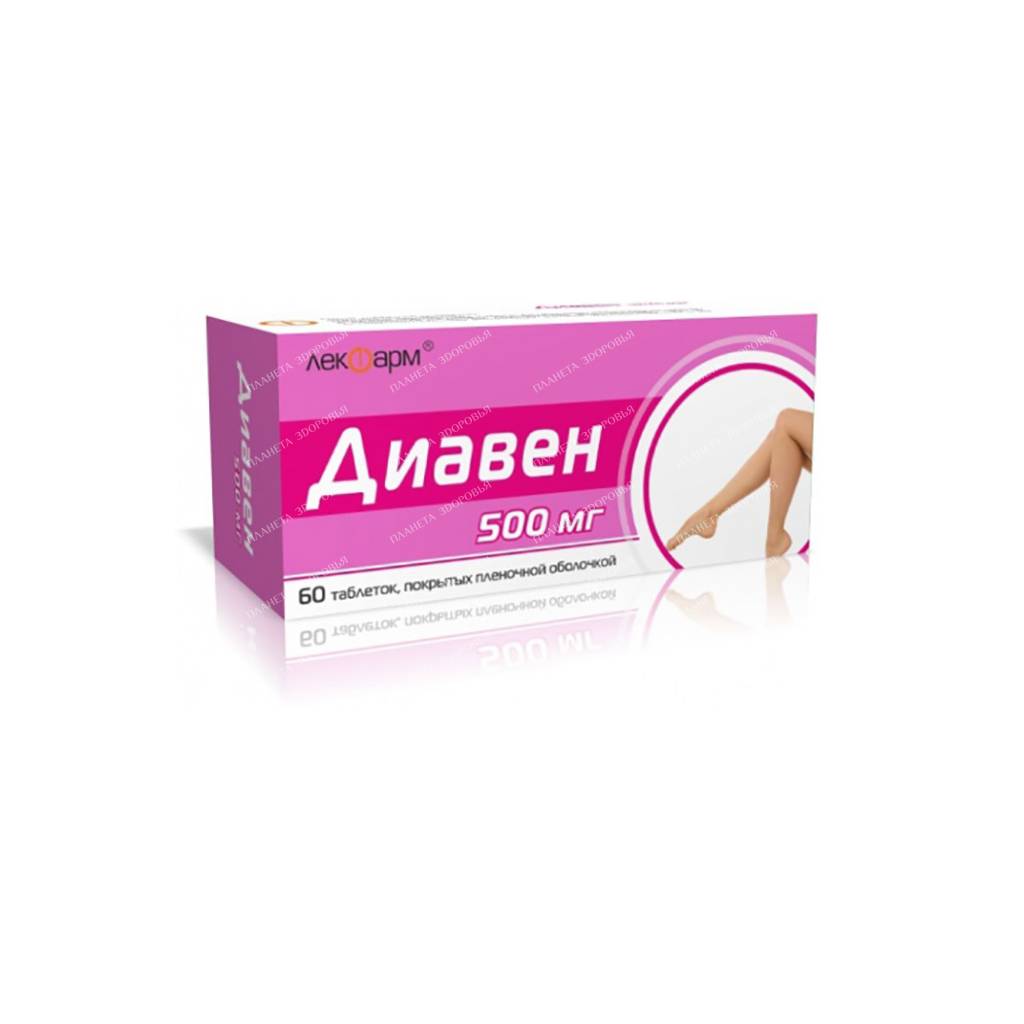 Diaven tablets p/o 500mg №10x6