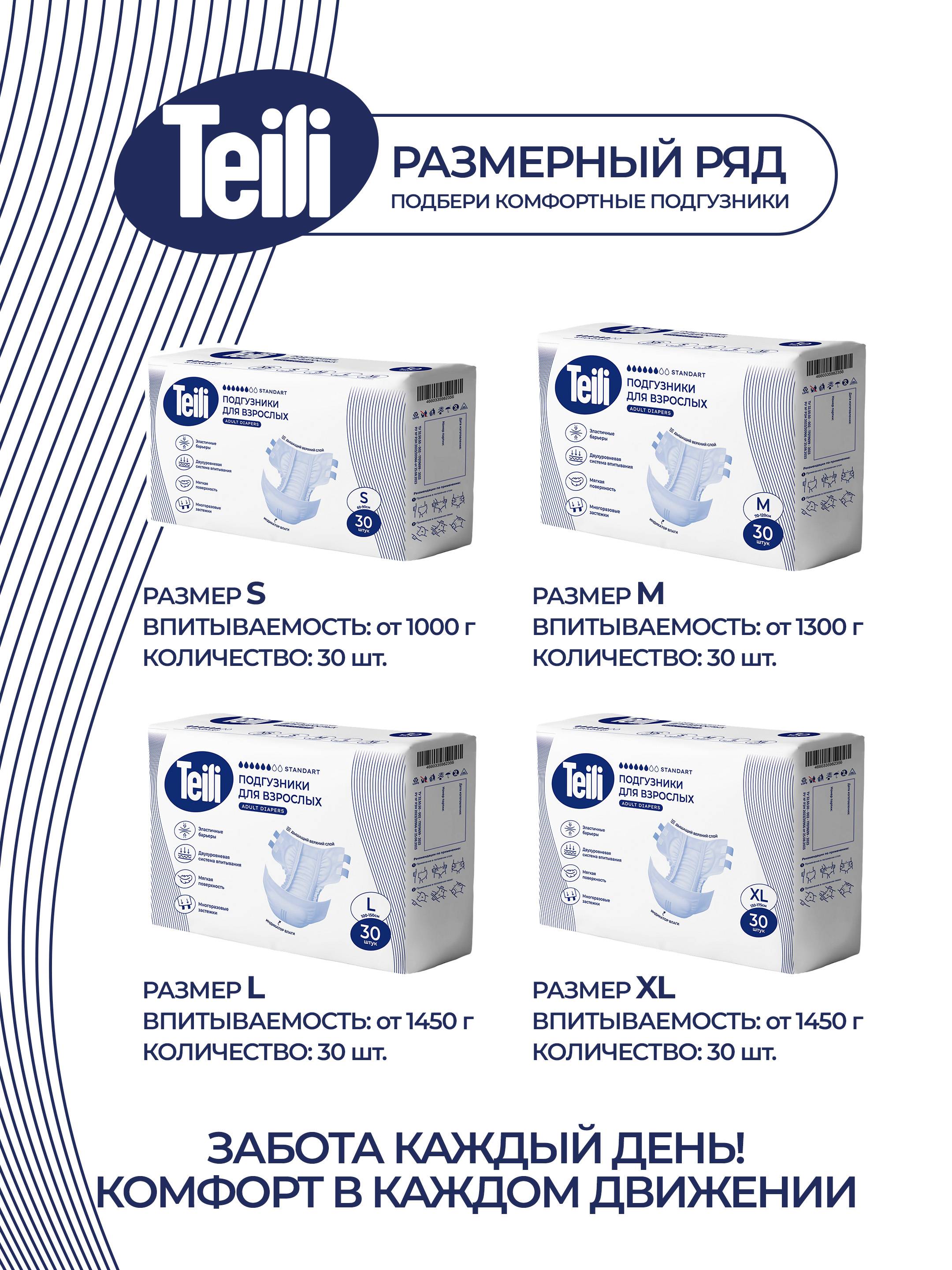 Teili Adult Diapers XL 30 Pack – White #8