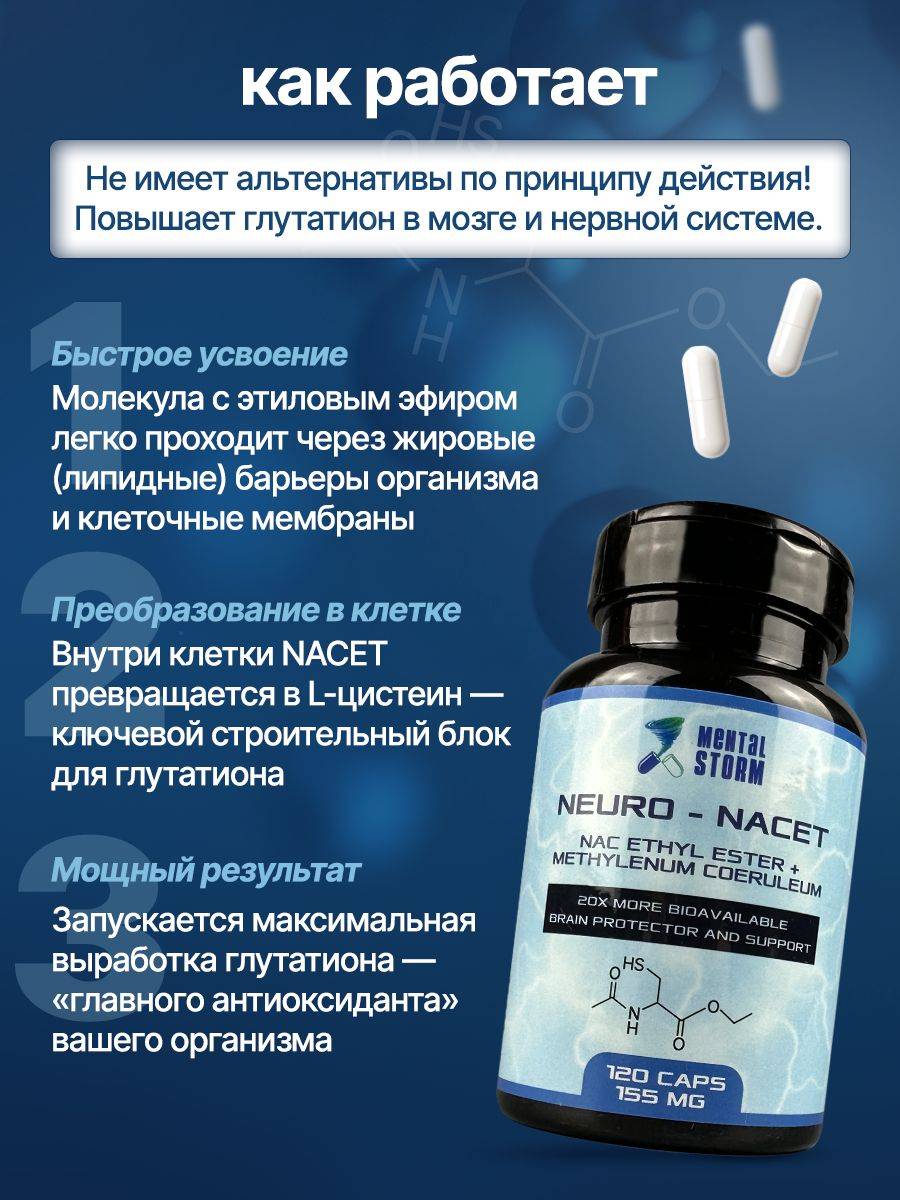 Mental Storm Neuro Nac-ET 200 ml Blue Capsules #4