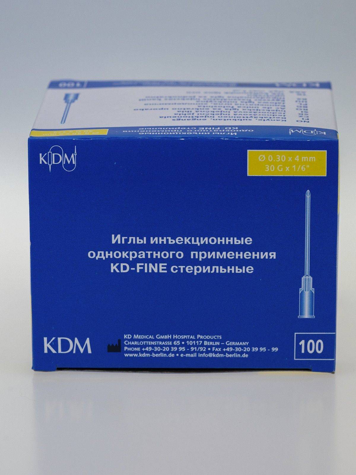 KDM Injection Needles KD-FINE, 30G, 0.30x4, 100 pcs #6