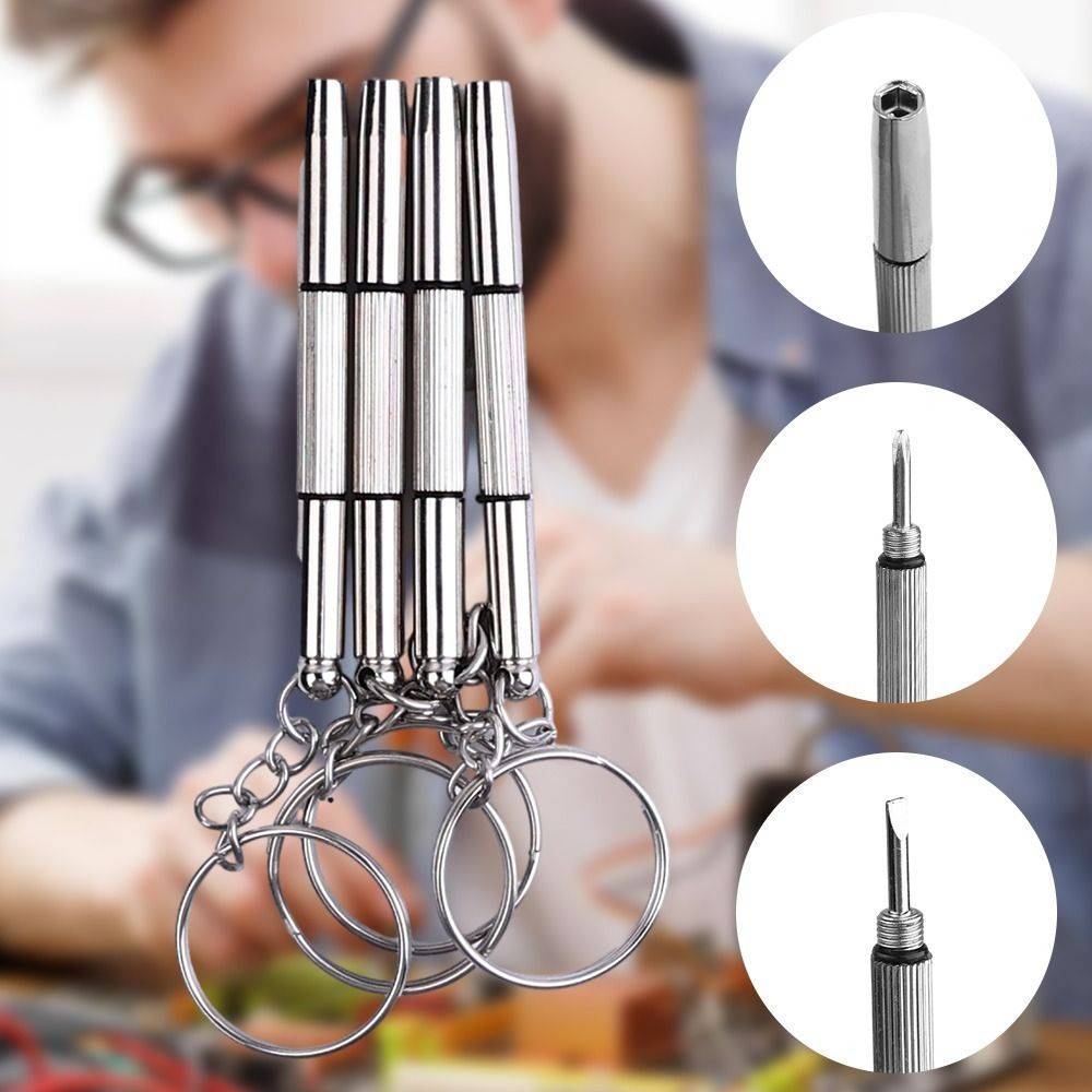 Multifunction Eyeglass Repair Tool Set, 5 pcs, Silver Metal #15