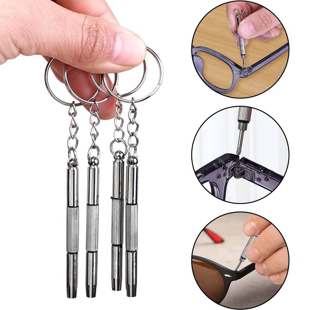 Multifunction Eyeglass Repair Tool Set, 5 pcs, Silver Metal #10