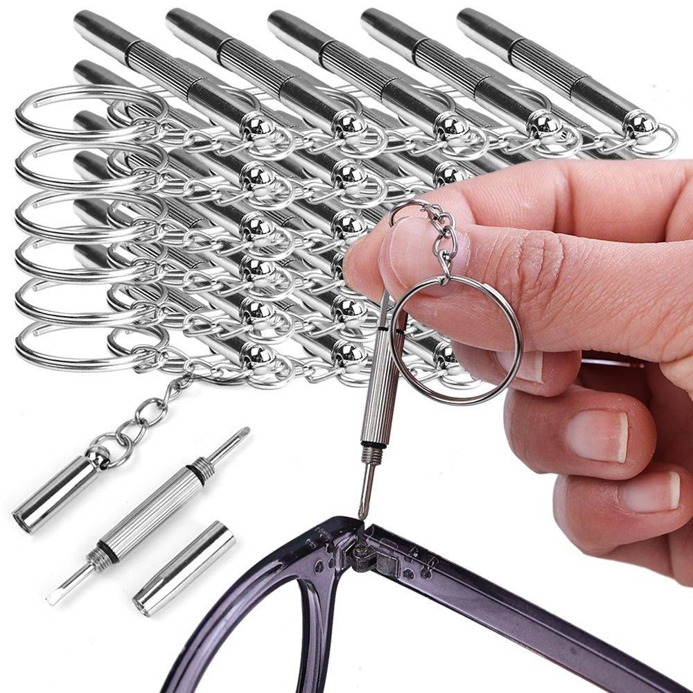 Multifunction Eyeglass Repair Tool Set, 5 pcs, Silver Metal #8