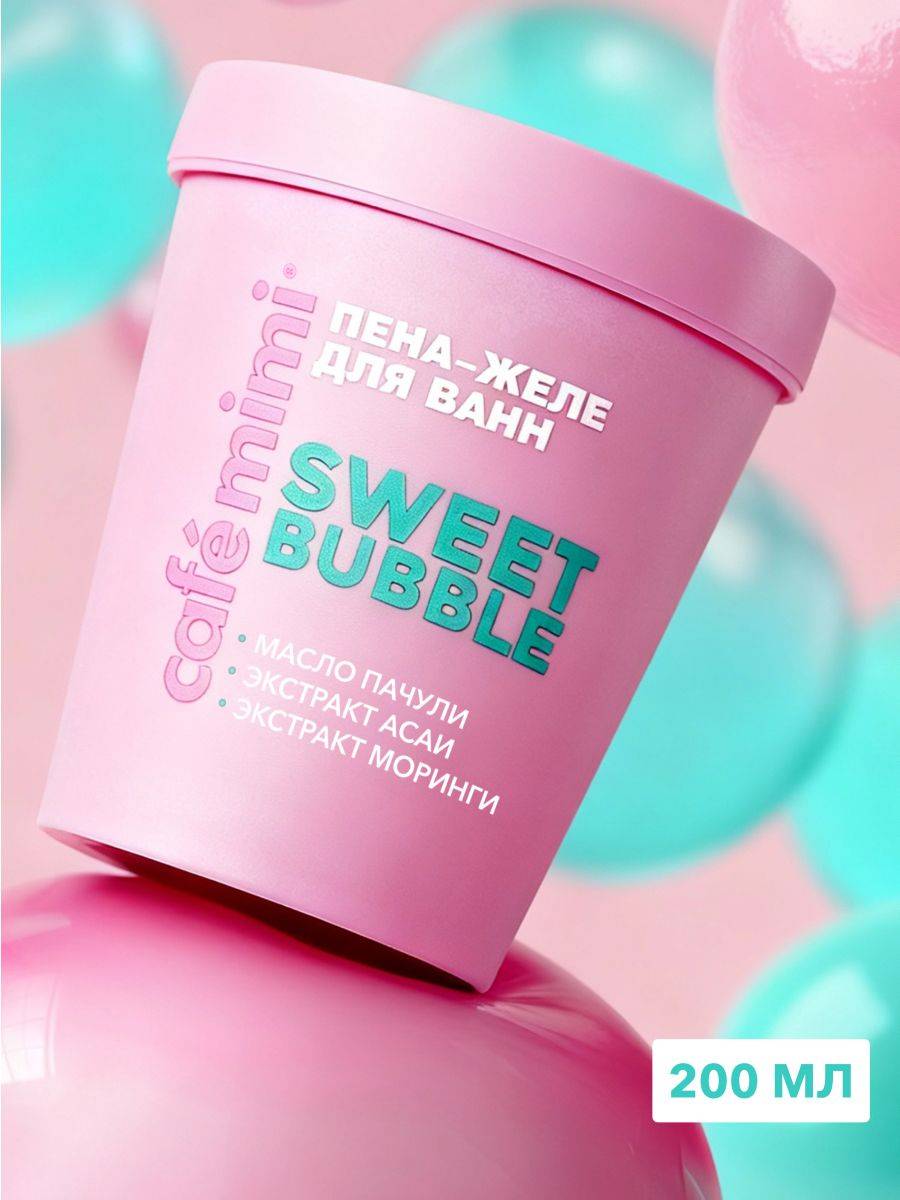 Cafe Mimi Sweet Bubble Bath Jelly Foam, 200 ml