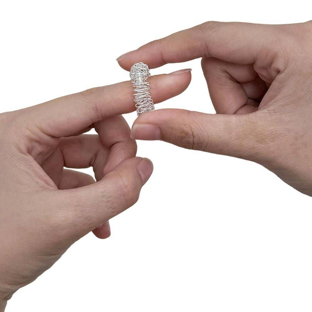 Finger Massage Rings – 5-Pack, Silver Metal Massage Accessory for Hands #6