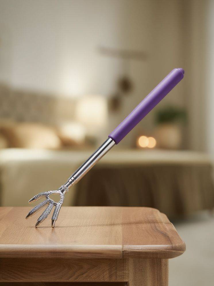 Telescoping Back Massage Stick 22-59 cm Metal and ABS, Purple #7