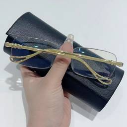 Computer reading glasses with blue light protection, PC frame, 145 mm, +100 to +400, gold/silver #6