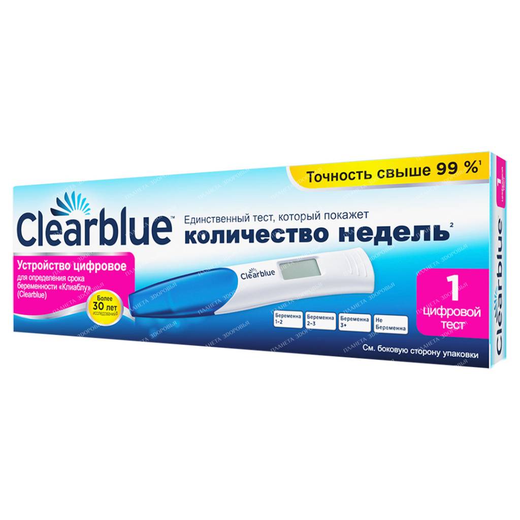 Digital device for determining the duration of pregnancy "Clearblue"