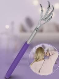 Telescoping Back Massage Stick 22-59 cm Metal and ABS, Purple #1