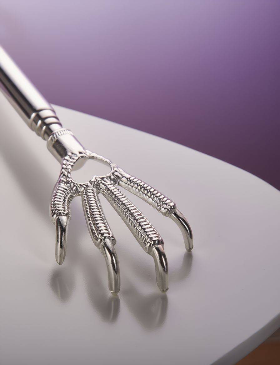 Telescoping Back Massage Stick 22-59 cm Metal and ABS, Purple #3