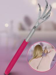 Telescoping Back Massage Stick 22–59 cm Pink, Metal Handheld Body Massager for Neck, Shoulders, Legs #1