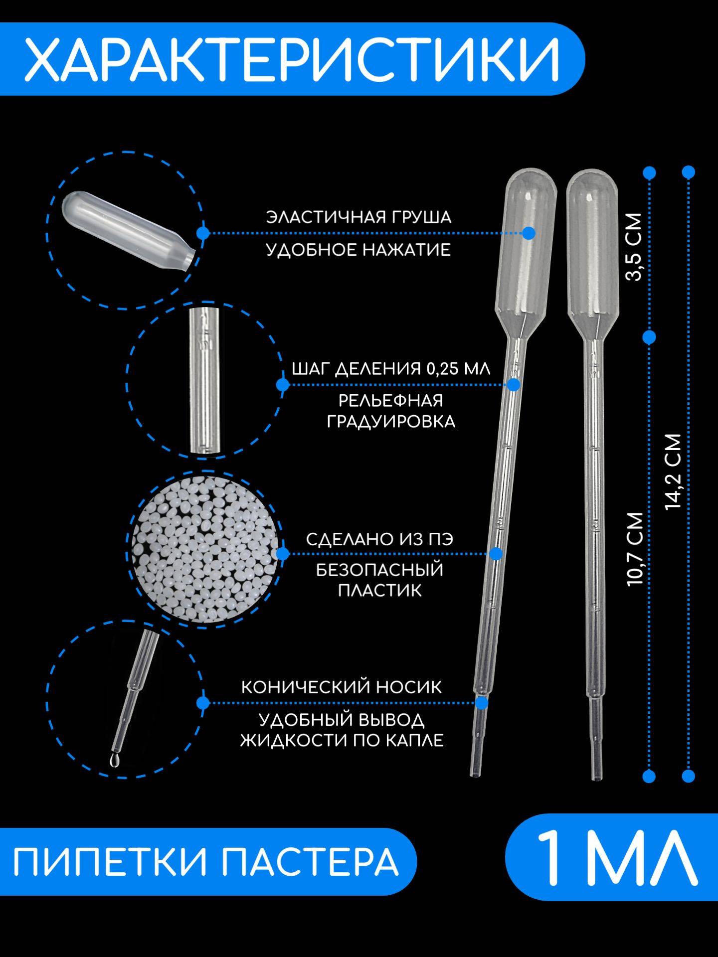 SnapMart Pasteur Pipette, 1 ml, 10 pcs – For Experiments and Creative Projects #3