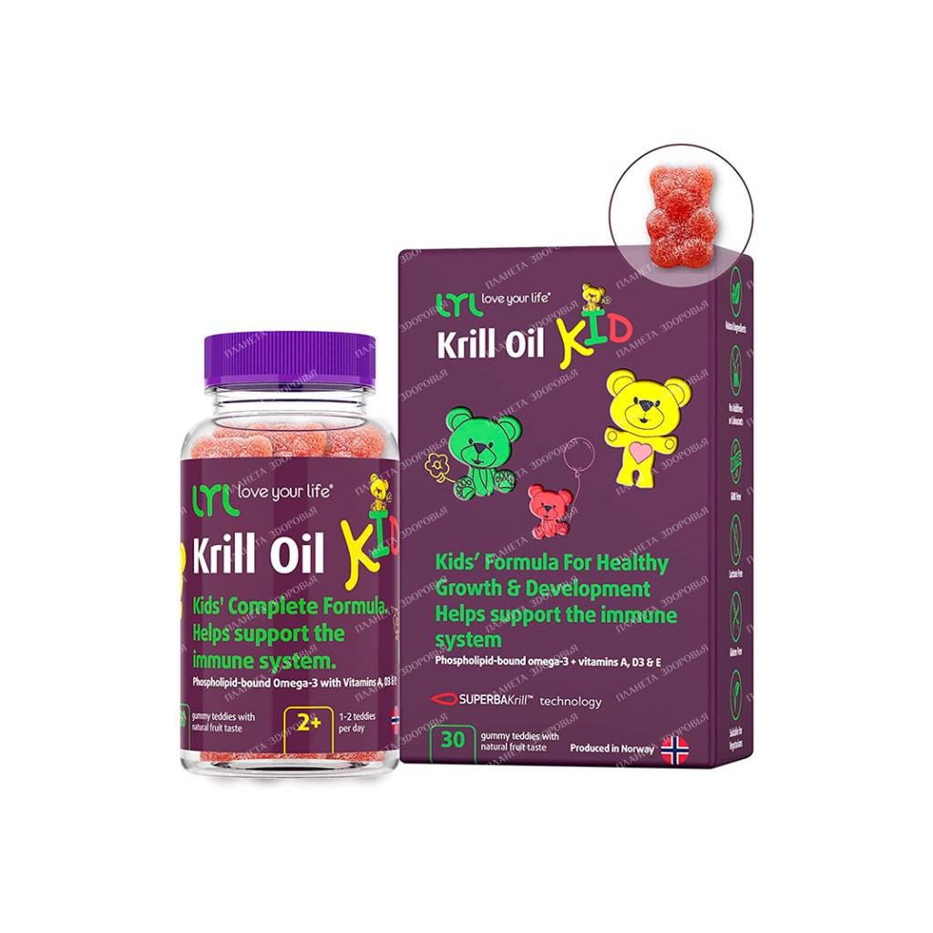 BAA Krill oil KID (bear chewable lozenges) 2.5g №30