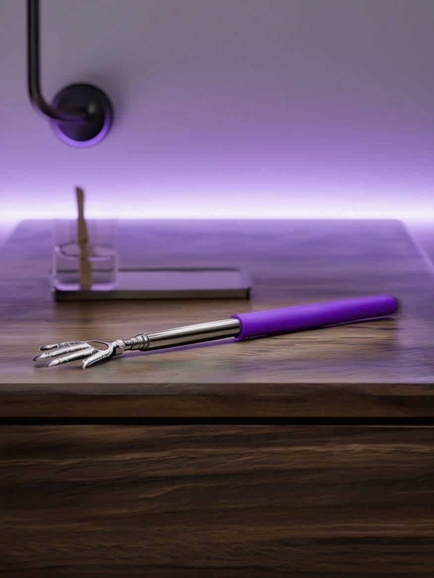 Telescoping Back Massage Stick 22-59 cm Metal and ABS, Purple #8