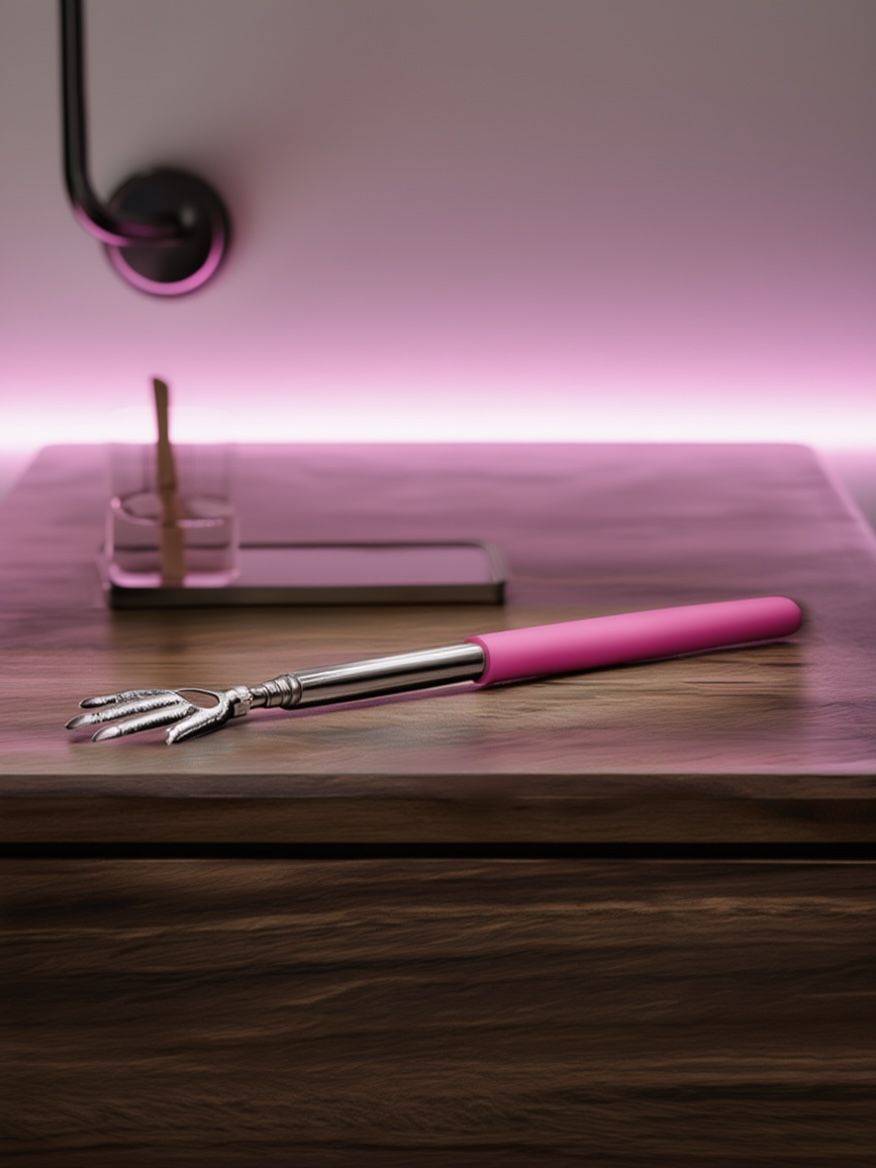 Telescoping Back Massage Stick 22–59 cm Pink, Metal Handheld Body Massager for Neck, Shoulders, Legs #7