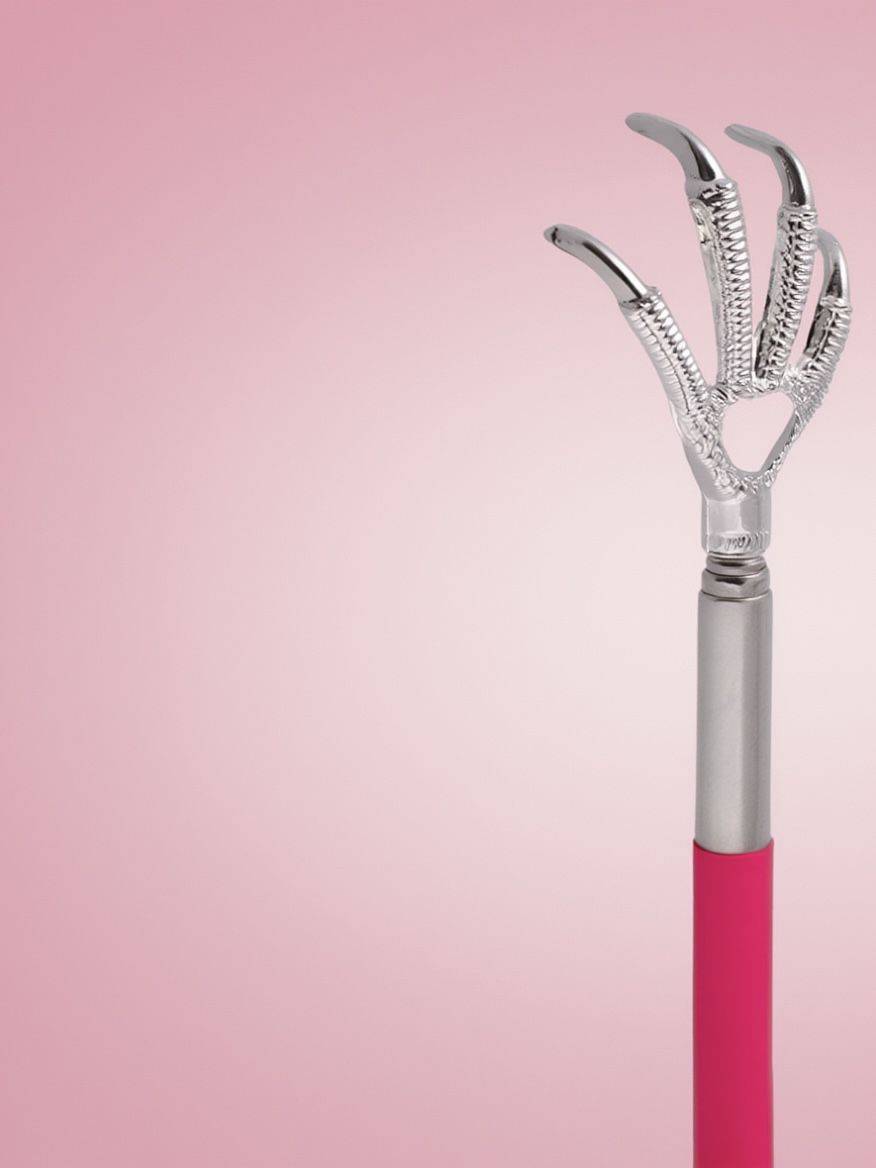 Telescoping Back Massage Stick 22–59 cm Pink, Metal Handheld Body Massager for Neck, Shoulders, Legs #4