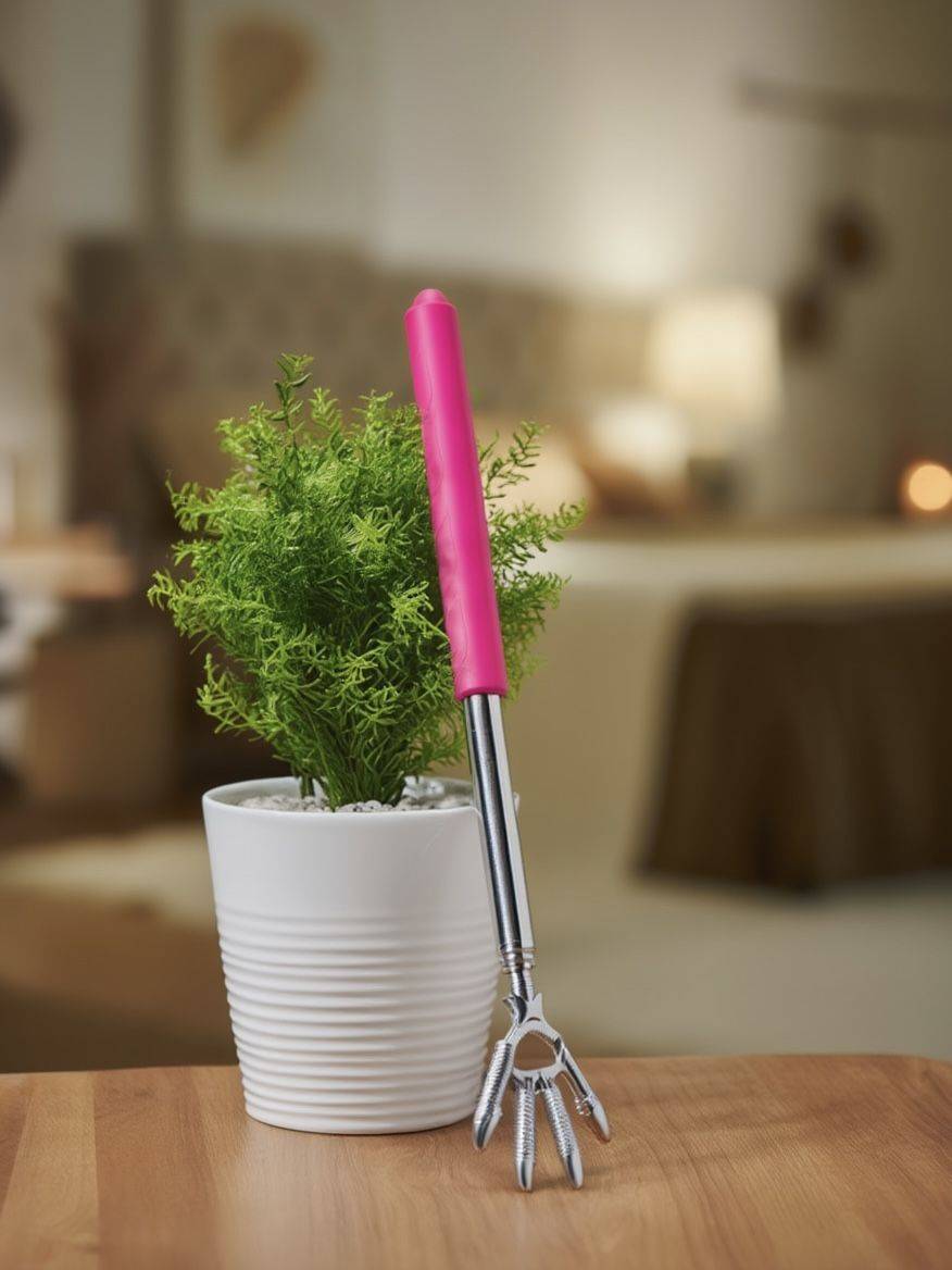 Telescoping Back Massage Stick 22–59 cm Pink, Metal Handheld Body Massager for Neck, Shoulders, Legs #6