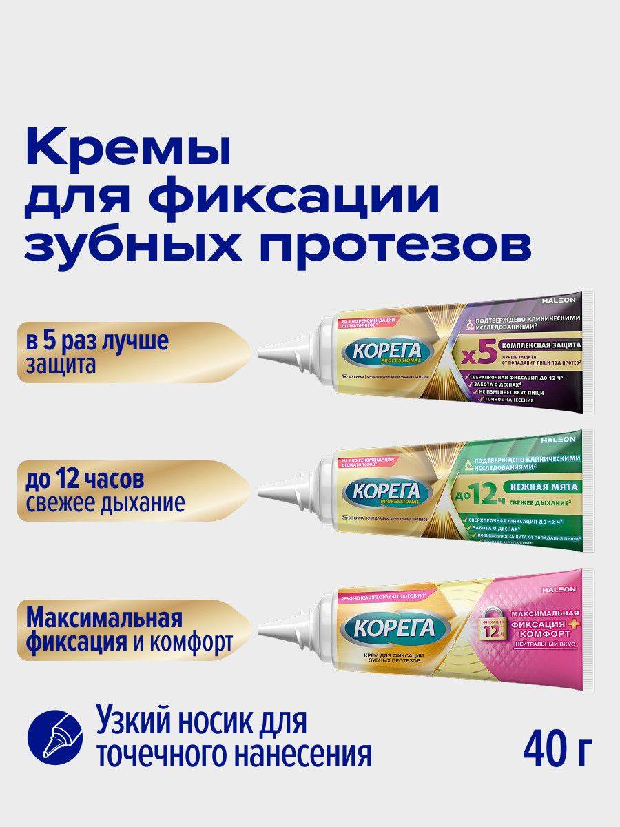 Corega Professional Denture Fixative Cream, 40g (Pack of 3) #12