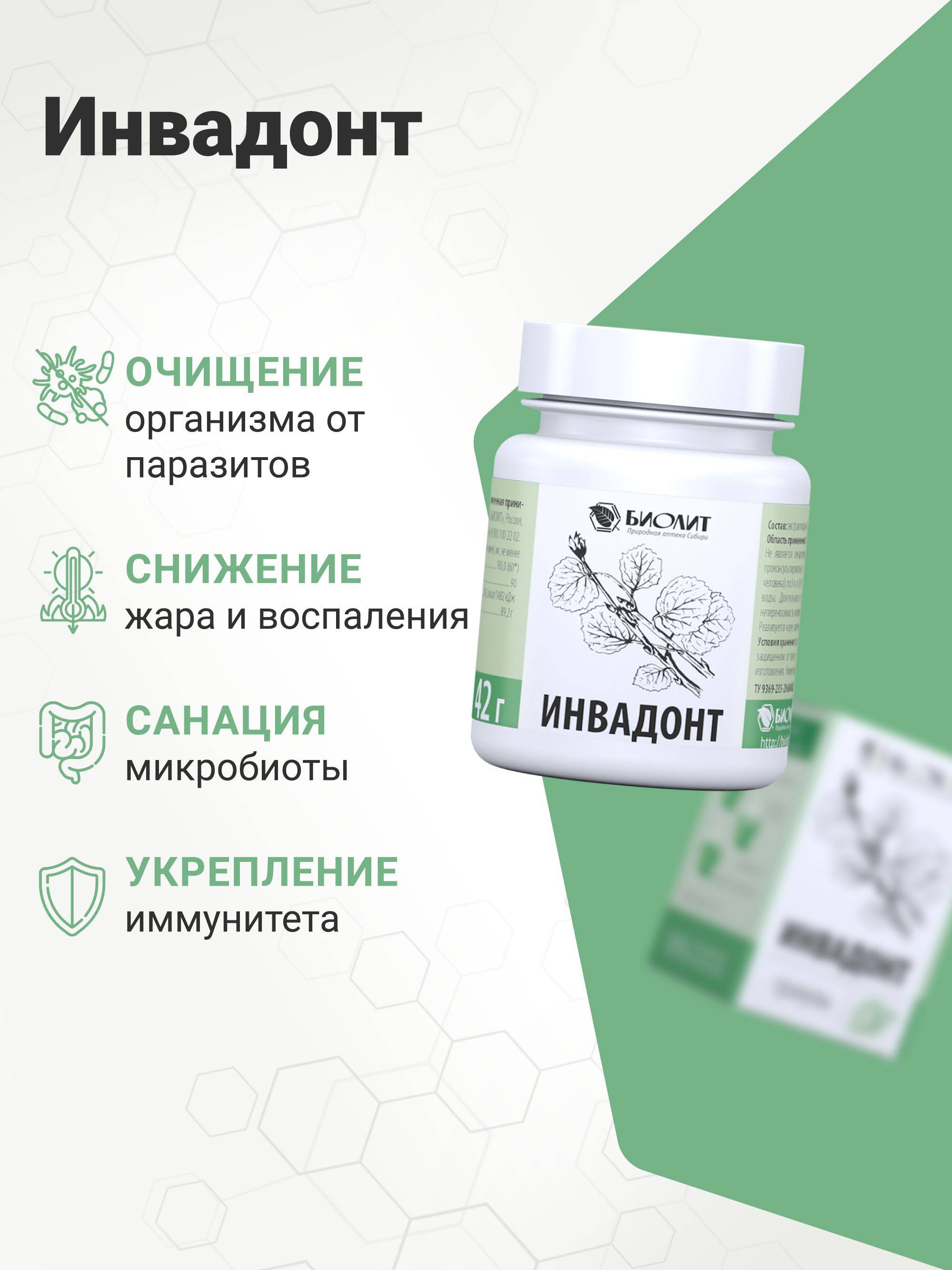 Biolit Invadont Pine Bark Extract Granules 42 g Dietary Supplement for Parasite Control #2