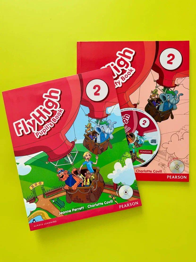 Fly High 2, Level 2. Pupil's Book+Activity Book+2CD/Pearson/Perrett Jeanne, Covill Charlotte/Комплект учебник, рабочая тетрадь+ 2CD | Fly High 2, Level 2: Pupil's Book, Activity Book and 2 CDs Set