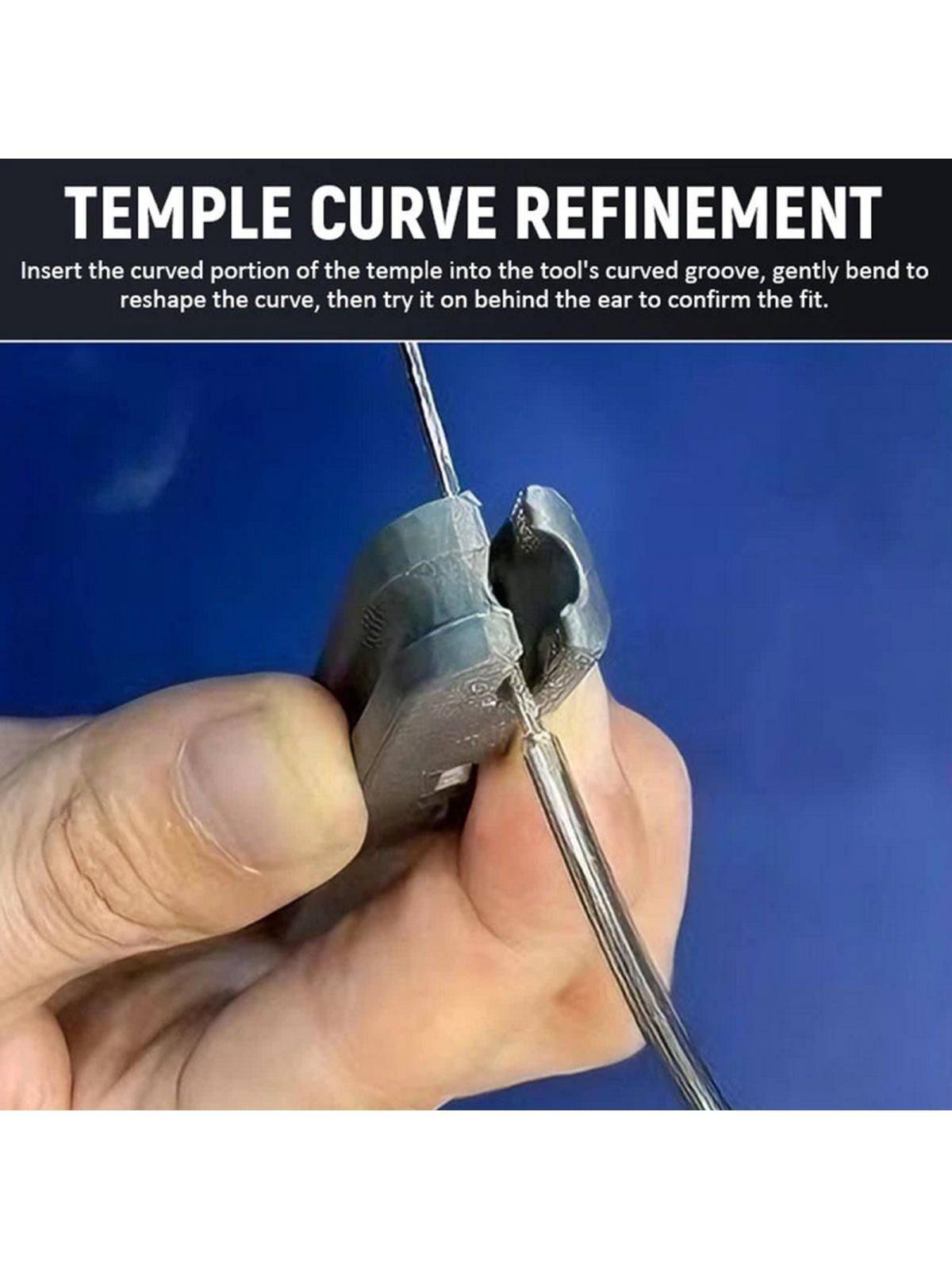 Professional Eyeglass Frame Adjustment Tool — Silver Temple Bending Tool for Metal and Plastic Frames #8