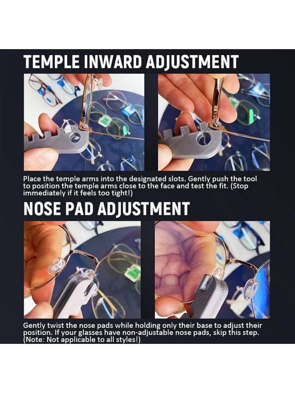 Professional Eyeglass Frame Adjustment Tool — Silver Temple Bending Tool for Metal and Plastic Frames #7