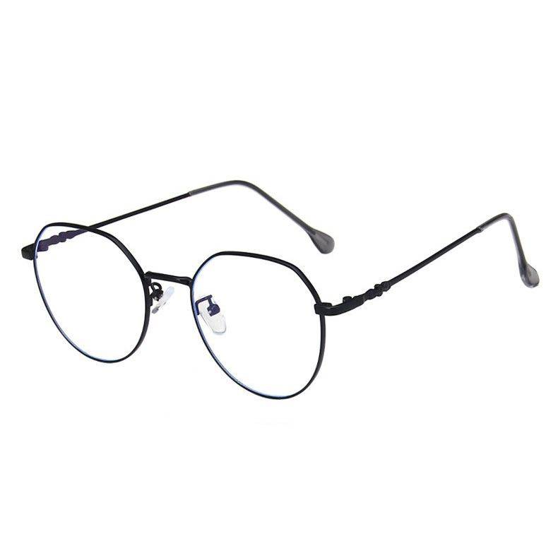 Women's Hexagonal Metal Computer Glasses with Blue Blocker Lens #2