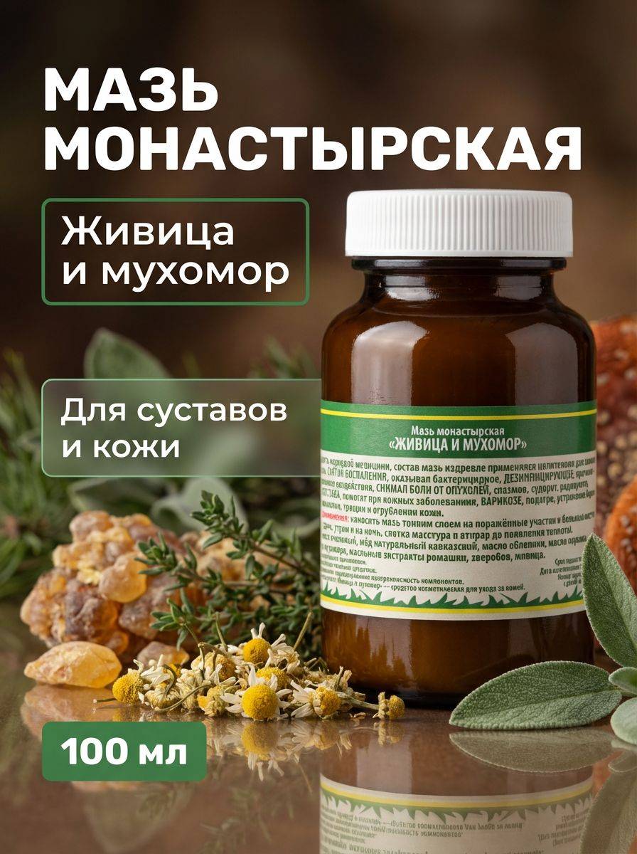 Caucasus Healer Pine Resin and Fly Agaric Joint & Skin Balm 100 ml