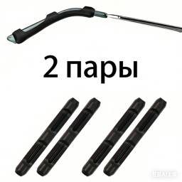 Soft Silicone Anti-Slip Ear Cushions for Glasses - Black - Two Pairs #1