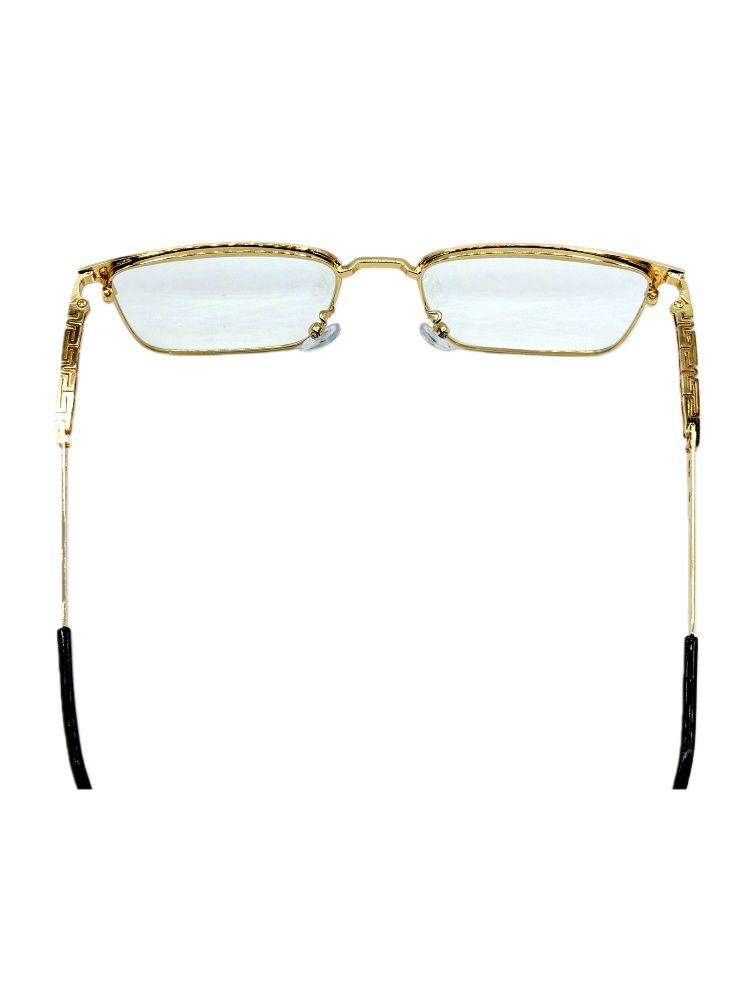 Rostov Optics Universal Computer Glasses +1.0 to +4.0 Metal Frame Black-Gold Greek Key Classic #6